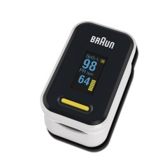 Braun YK-81CEU Pulse Oximeter - Sleek Black & White Design for Accurate Health Monitoring